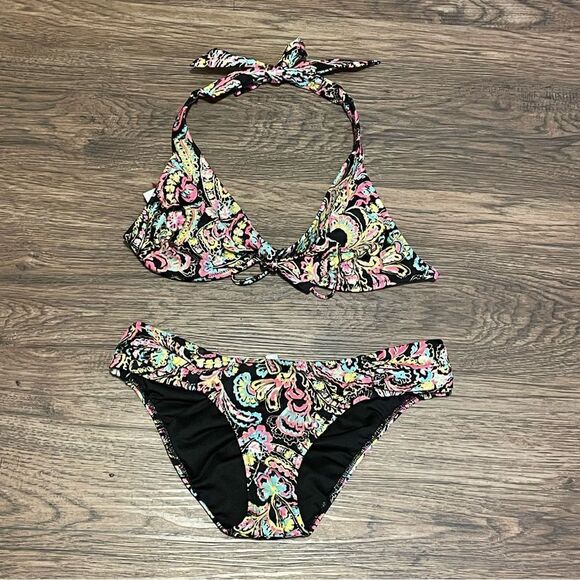 Victoria’s Secret Paisley Colorful Halter 2 Piece Bikini Size XS - Picture 8 of 11